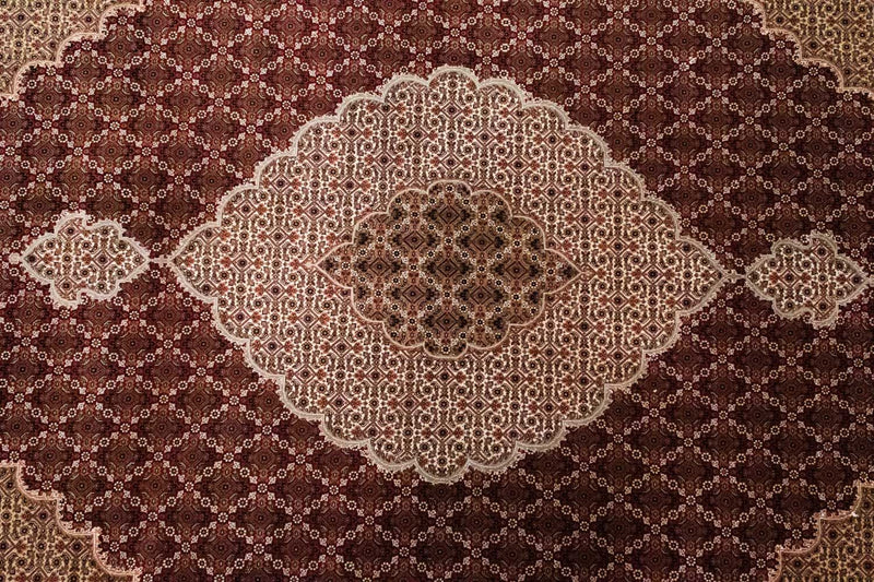 Persisk tæppe - Tabriz - 306 x 249 cm - rød