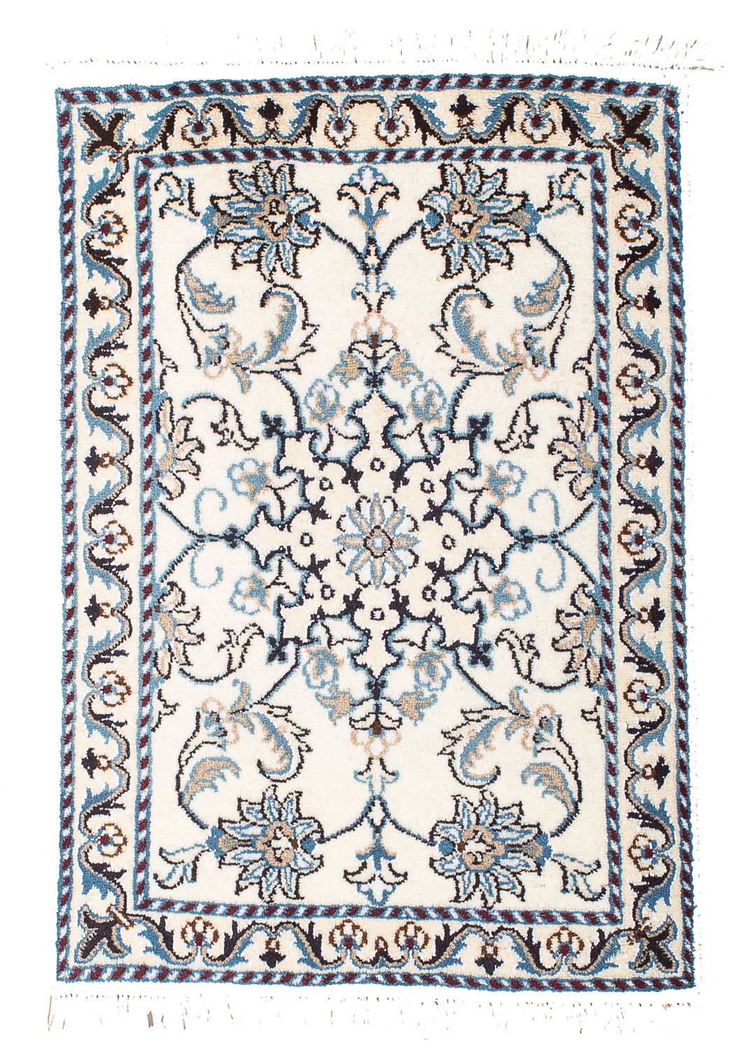 Persisk tæppe - Nain - 81 x 58 cm - beige