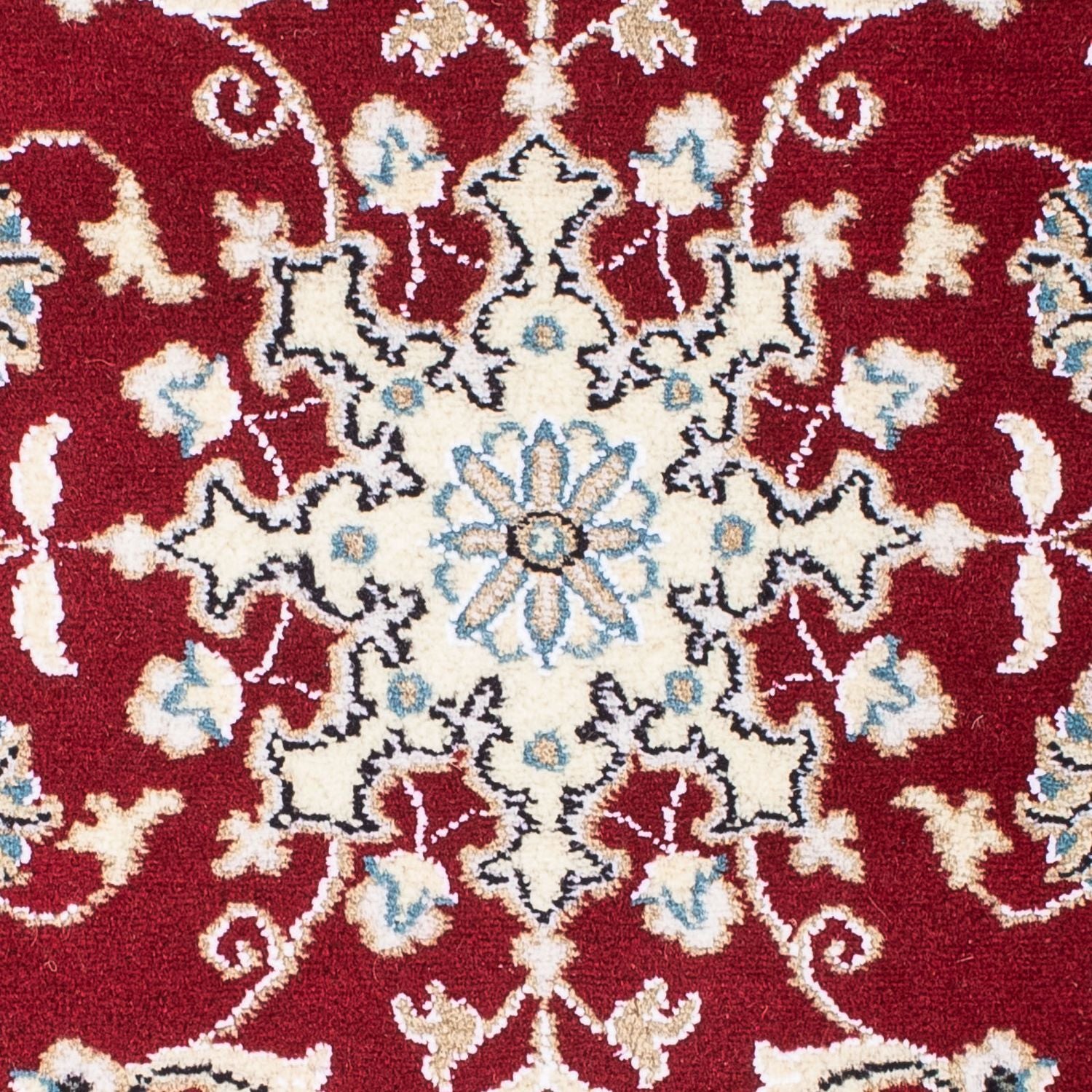 Persisk tæppe - Nain - 89 x 56 cm - mørkerød