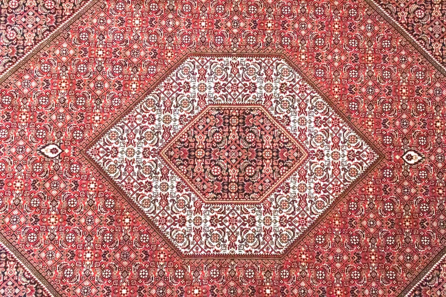 Persisk tæppe - Bijar - 286 x 208 cm - rød