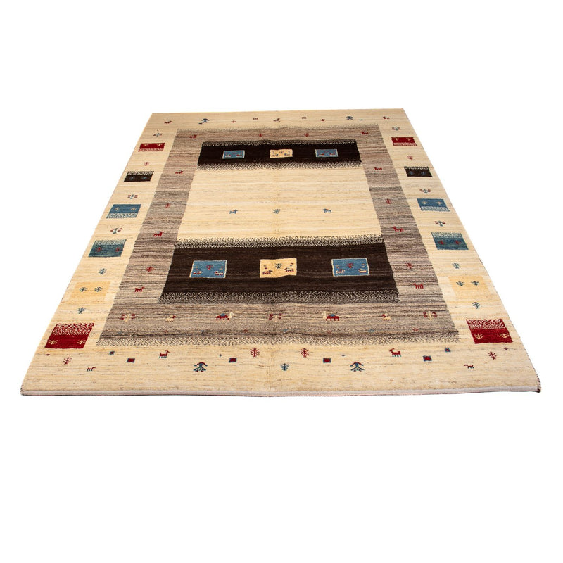 Gabbeh Tæppe - Loribaft Persisk - 240 x 153 cm - beige