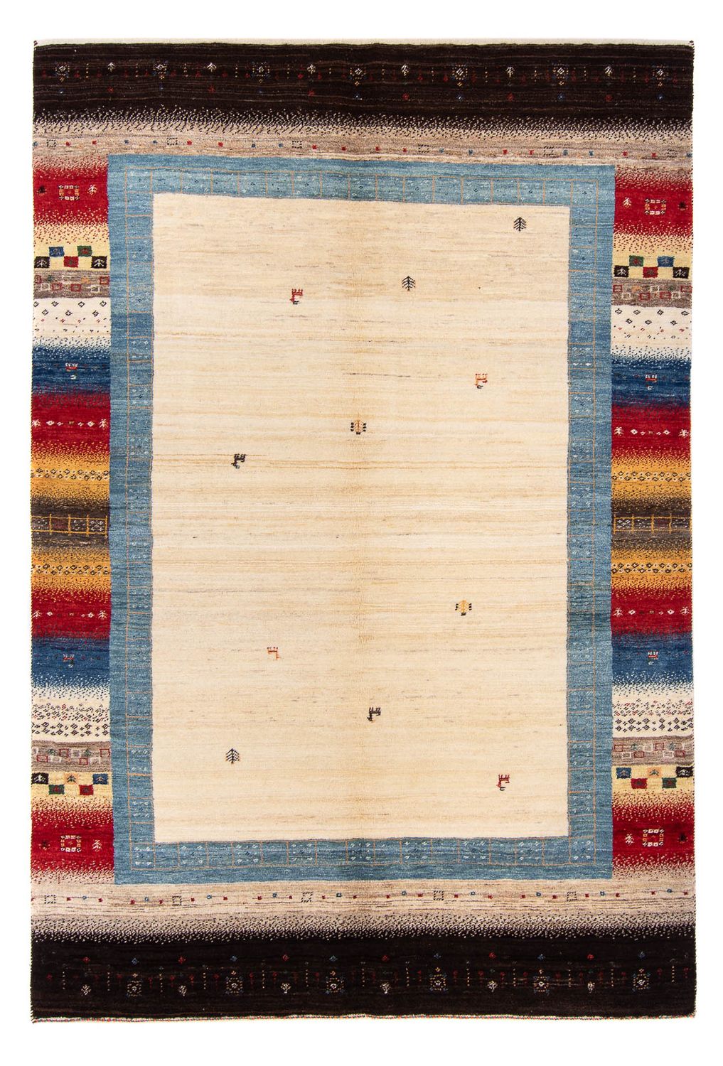 Gabbeh Tæppe - Loribaft Persisk - 236 x 165 cm - beige