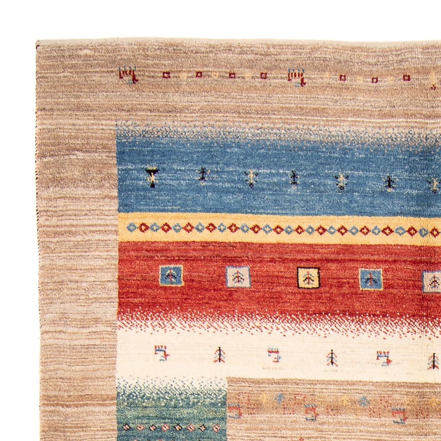 Gabbeh Tæppe - Loribaft Persisk - 245 x 157 cm - beige