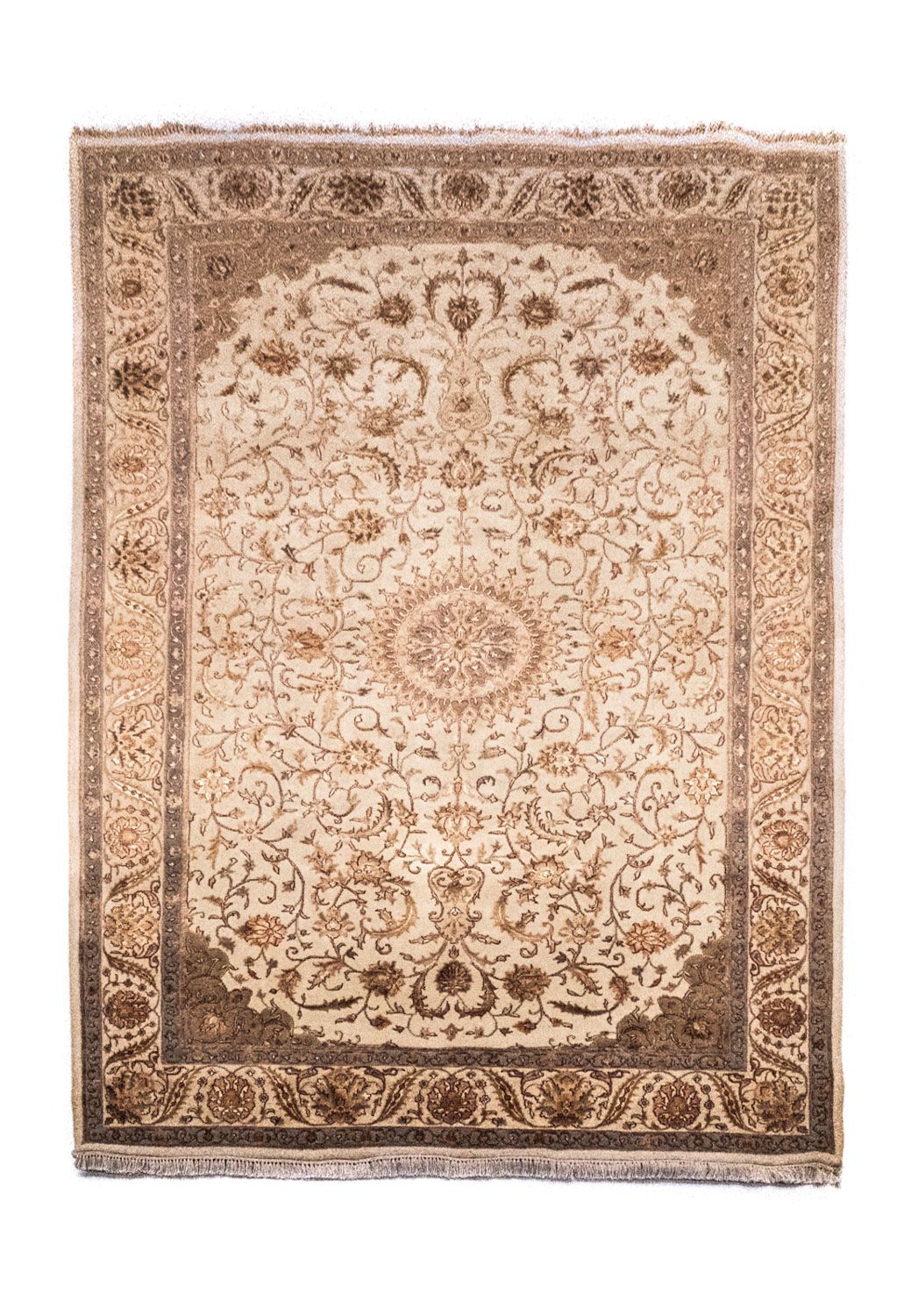 Persisk tæppe - Keshan - 306 x 198 cm - beige