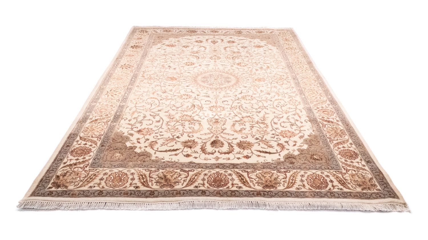 Persisk tæppe - Keshan - 306 x 198 cm - beige