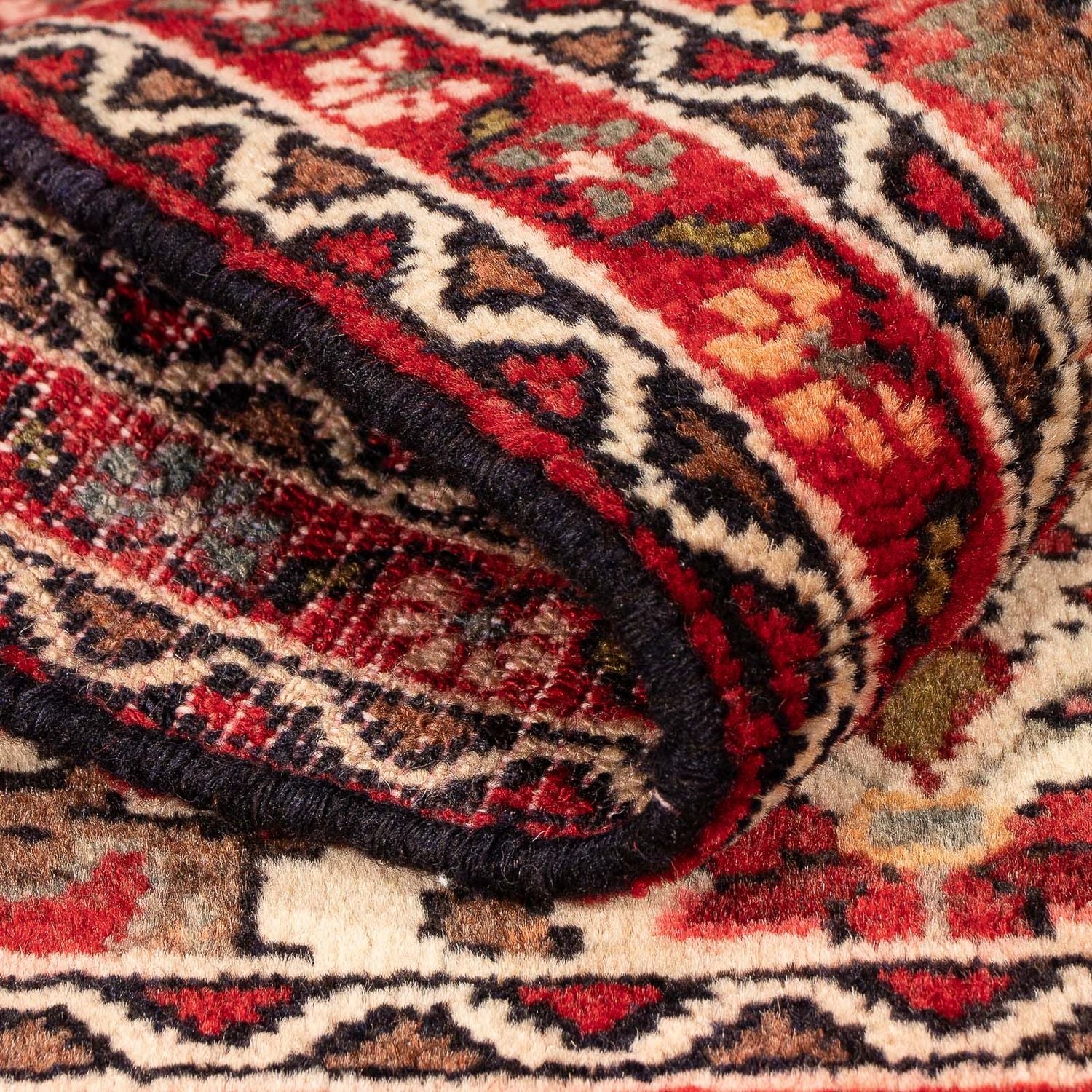 Persisk tæppe - Nomadisk - 77 x 57 cm - beige