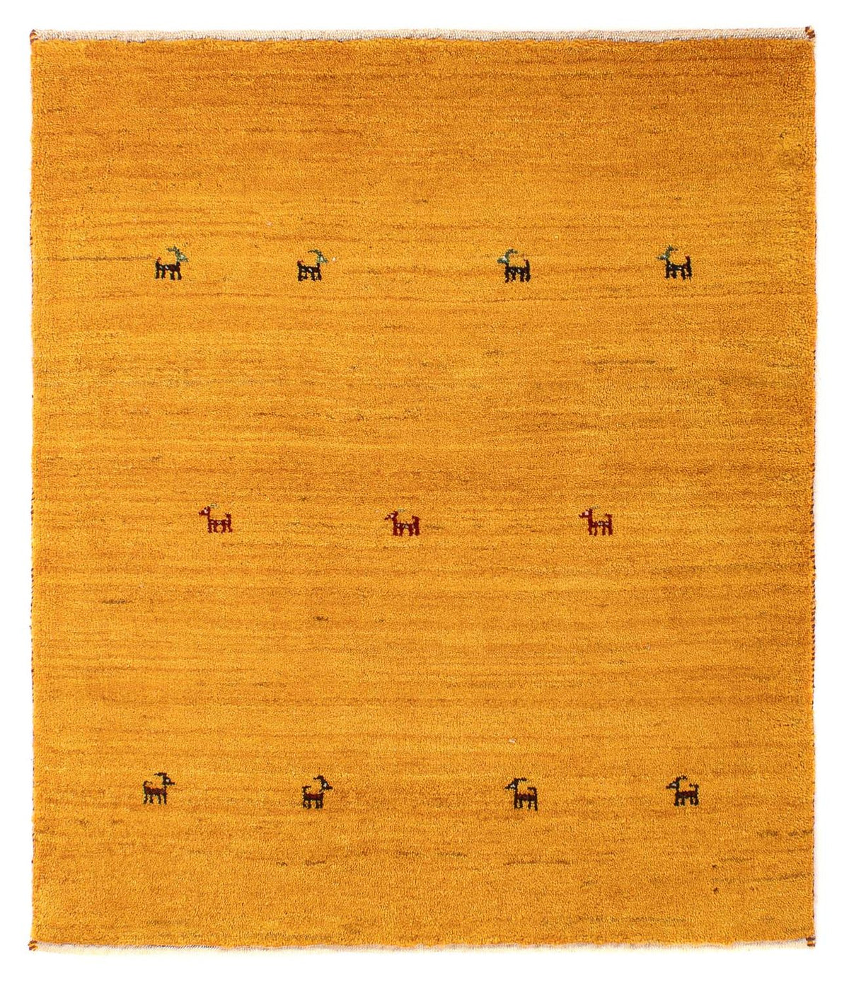 Gabbeh Tæppe - Loribaft Persisk firkantet  - 103 x 85 cm - orange