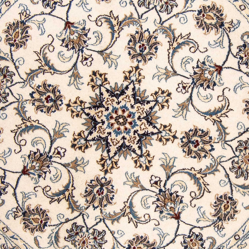 Persisk tæppe - Nain rundt  - 150 x 150 cm - beige