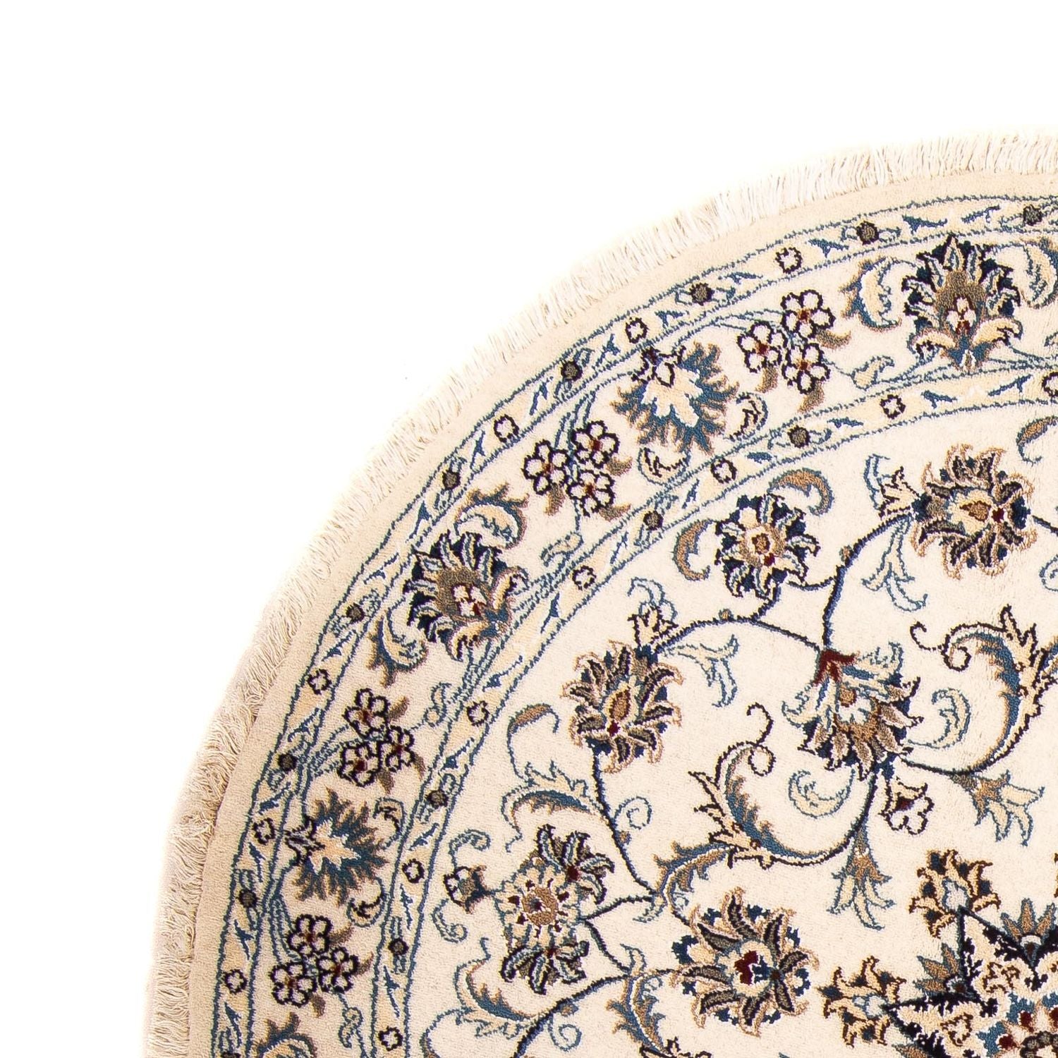 Persisk tæppe - Nain rundt  - 150 x 150 cm - beige