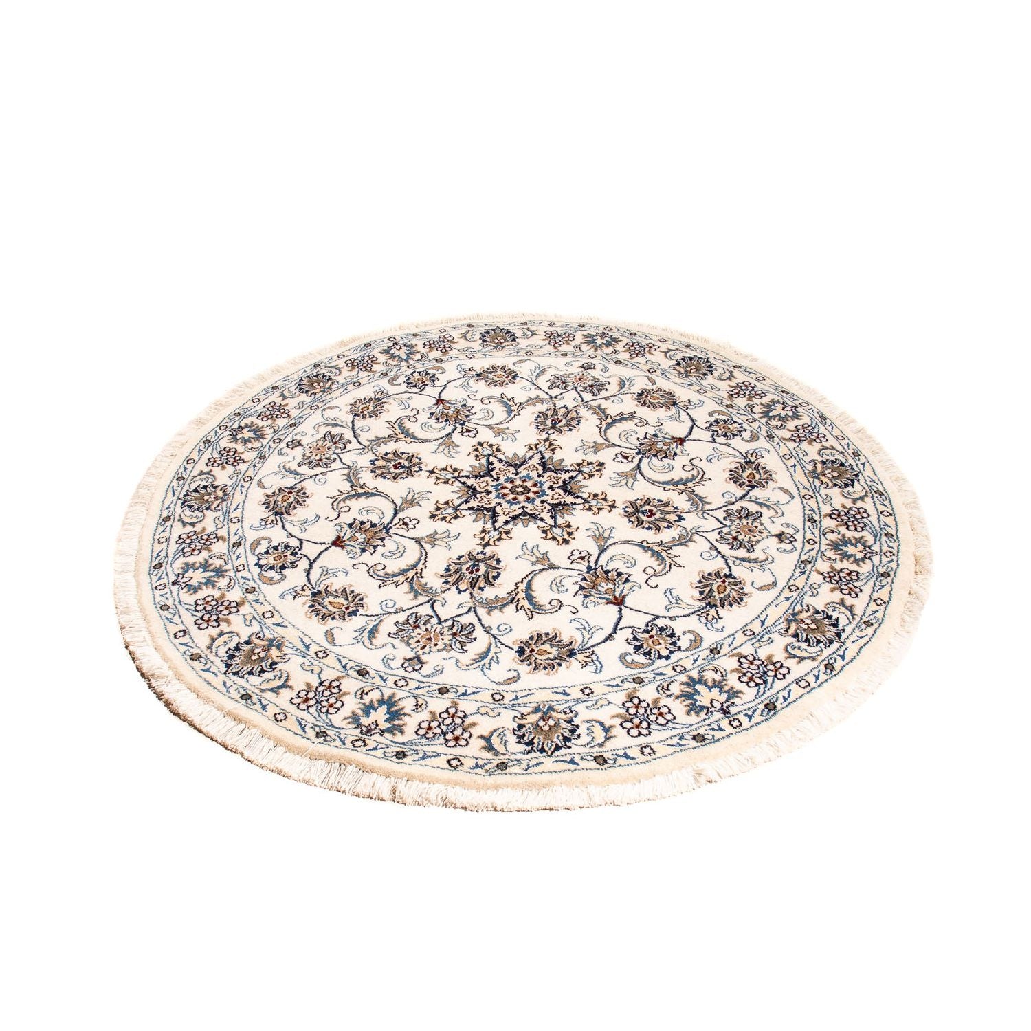 Persisk tæppe - Nain rundt  - 150 x 150 cm - beige