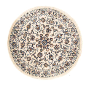 Persisk tæppe - Nain rundt  - 150 x 150 cm - beige