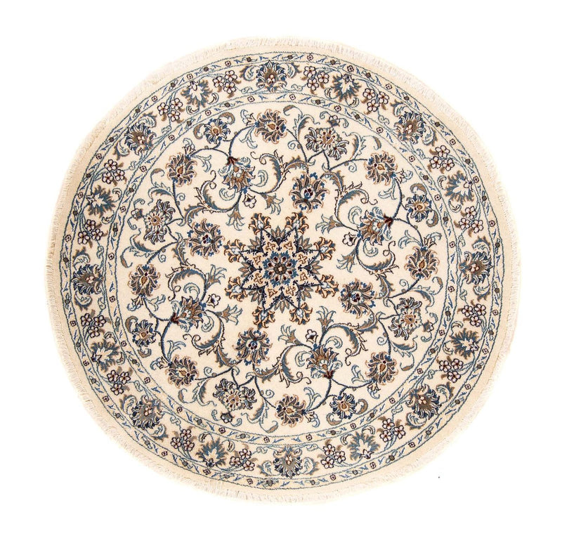 Persisk tæppe - Nain rundt  - 150 x 150 cm - beige