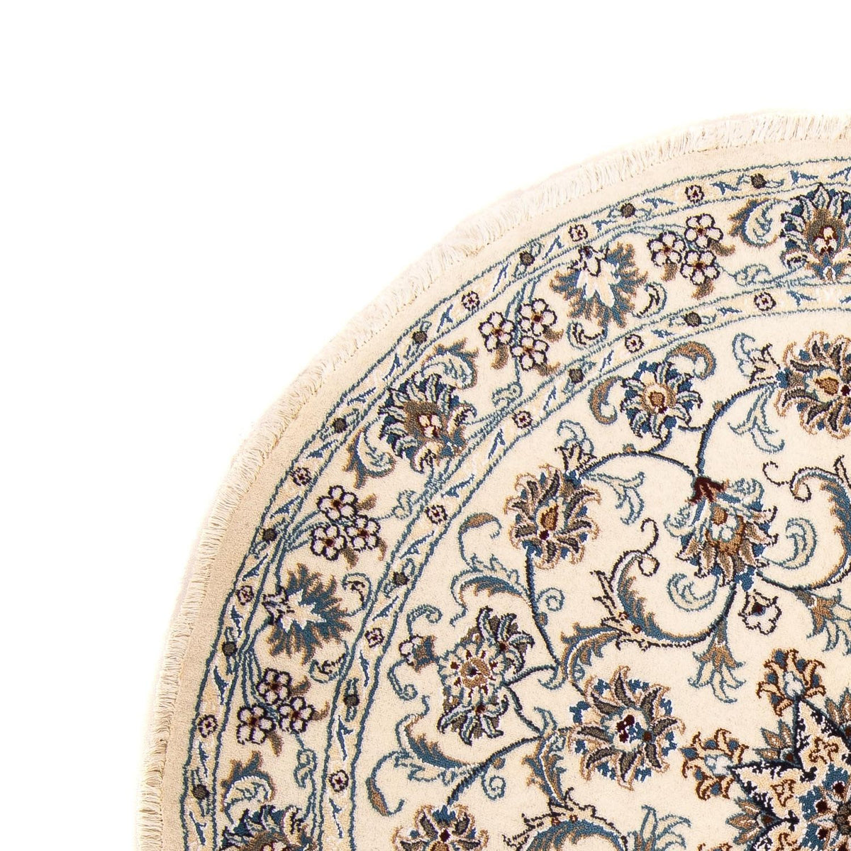 Persisk tæppe - Nain rundt  - 150 x 150 cm - beige