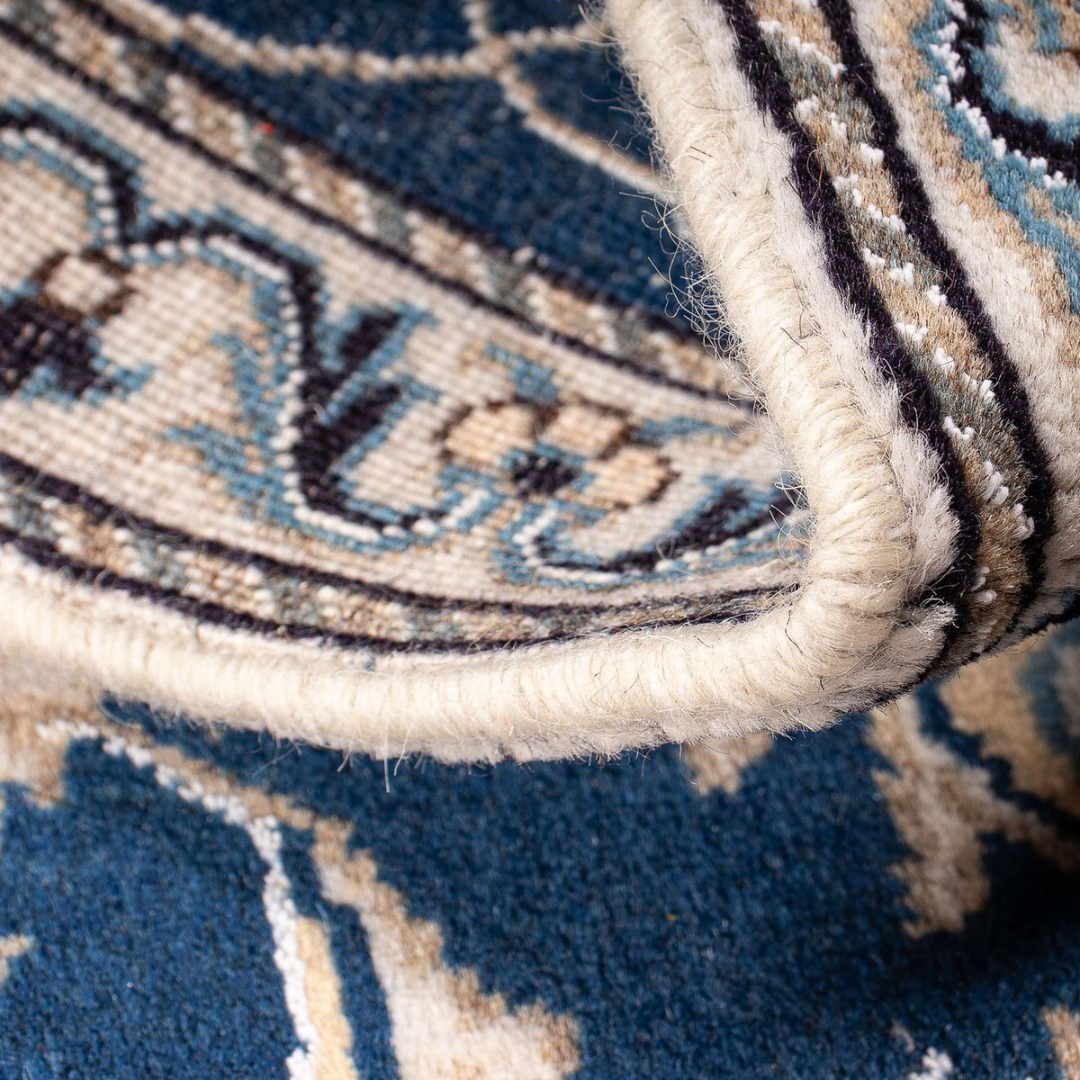 Persisk tæppe - Nain - 135 x 67 cm - mørkeblå