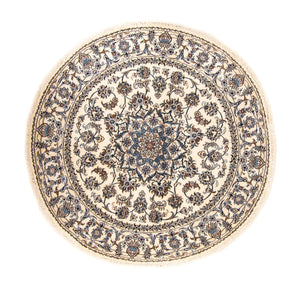 Persisk tæppe - Nain rundt  - 200 x 200 cm - beige