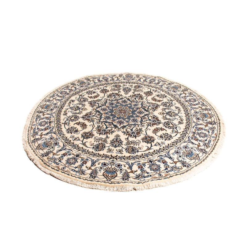 Persisk tæppe - Nain rundt  - 200 x 200 cm - beige