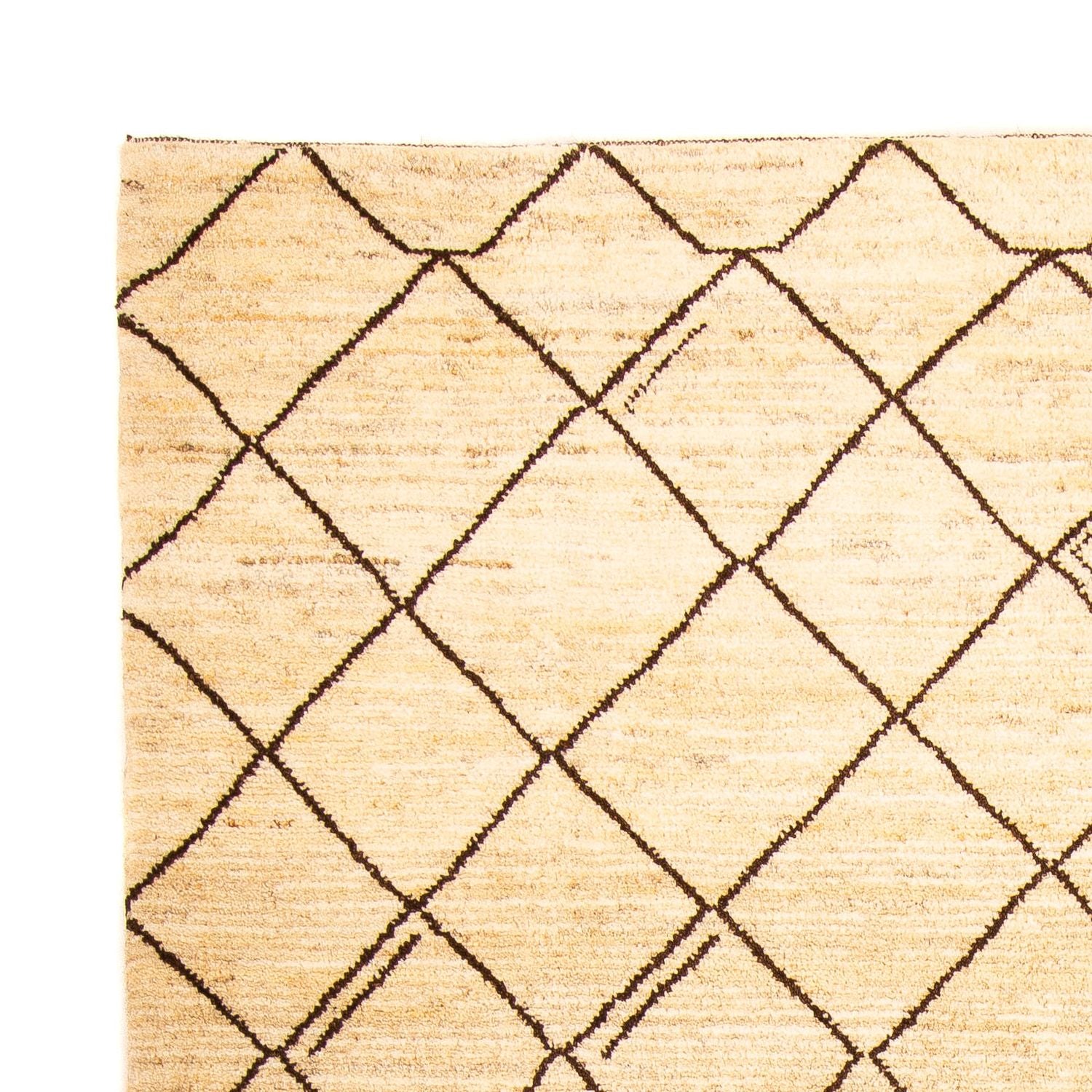 Gabbeh Tæppe - Loribaft Persisk - 193 x 151 cm - beige