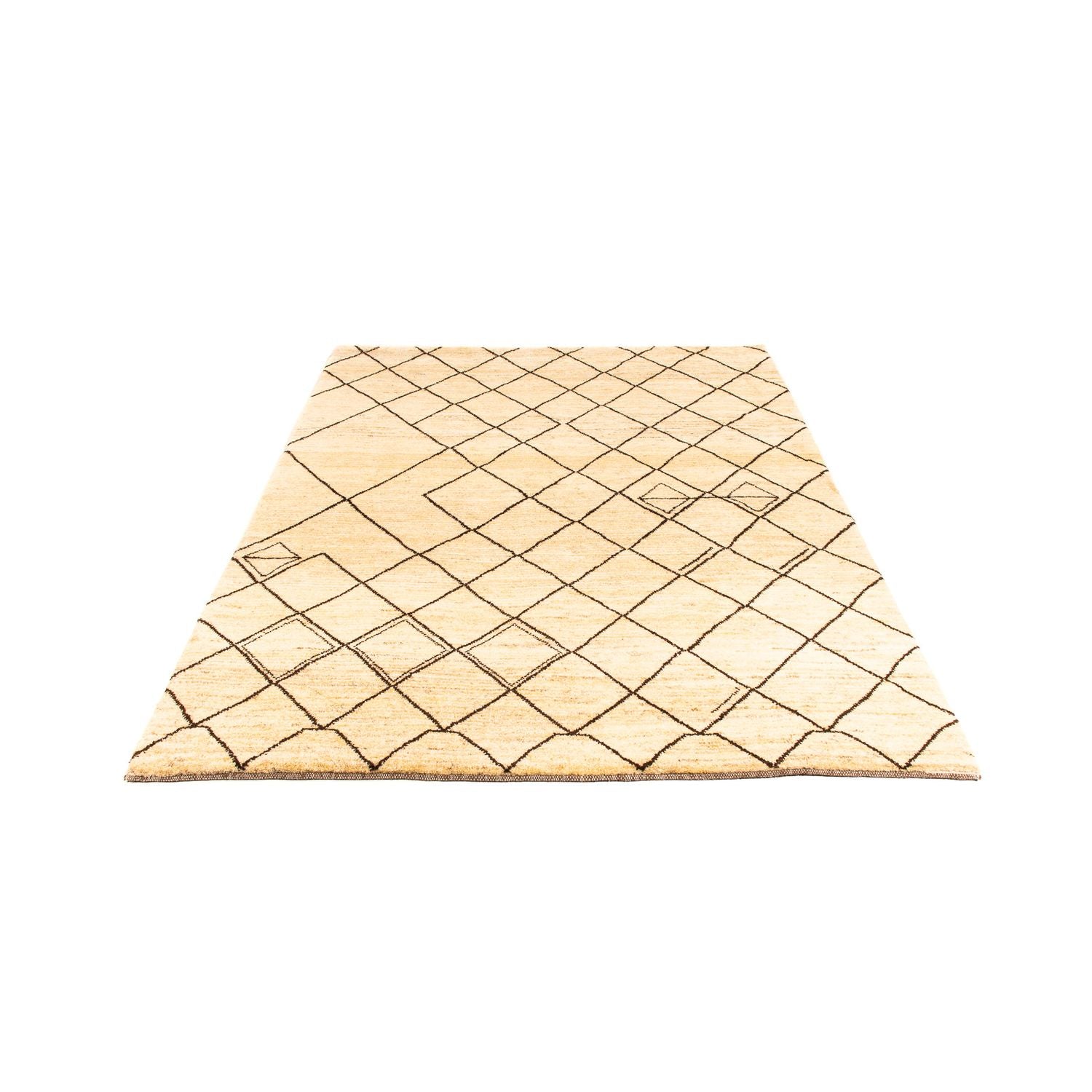 Gabbeh Tæppe - Loribaft Persisk - 193 x 151 cm - beige