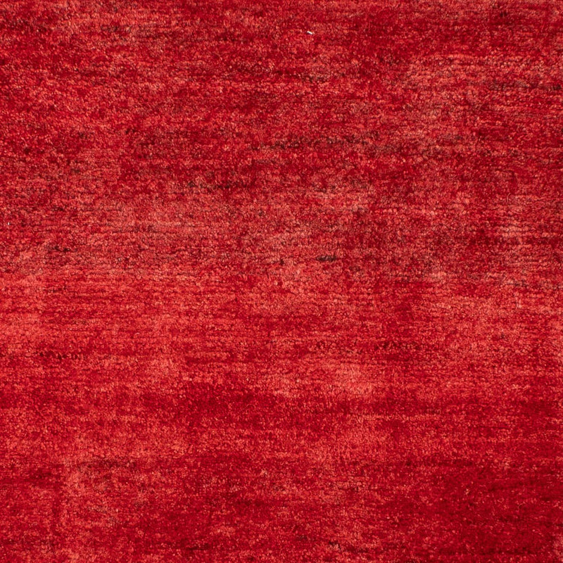 Gabbeh Tæppe - Loribaft Persisk - 136 x 64 cm - mørkerød