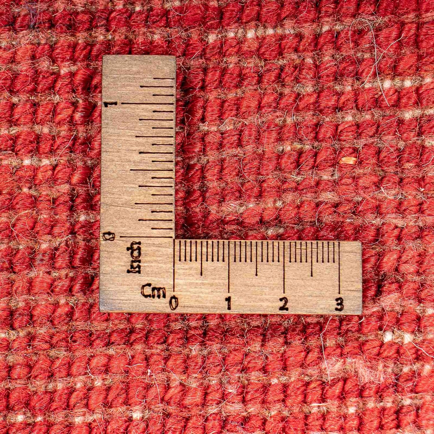Gabbeh Tæppe - Loribaft Persisk - 136 x 64 cm - mørkerød
