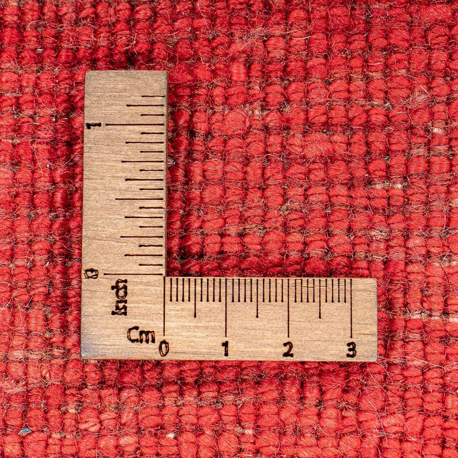 Gabbeh Tæppe - Loribaft Persisk - 140 x 72 cm - mørkerød