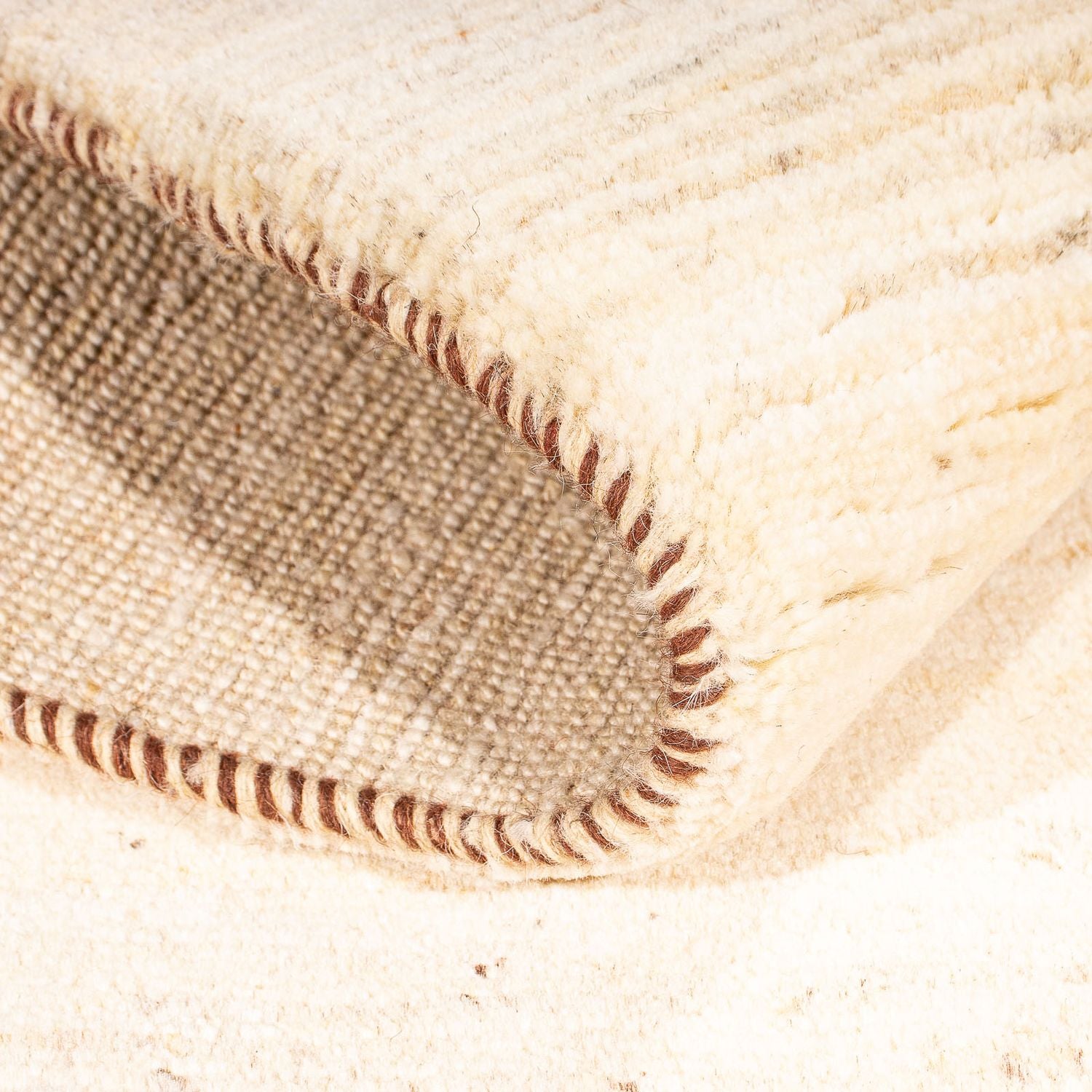 Gabbeh Tæppe - Loribaft Persisk - 129 x 73 cm - beige
