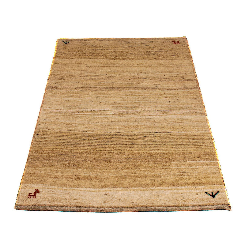 Gabbeh Tæppe - Loribaft Persisk - 129 x 73 cm - beige