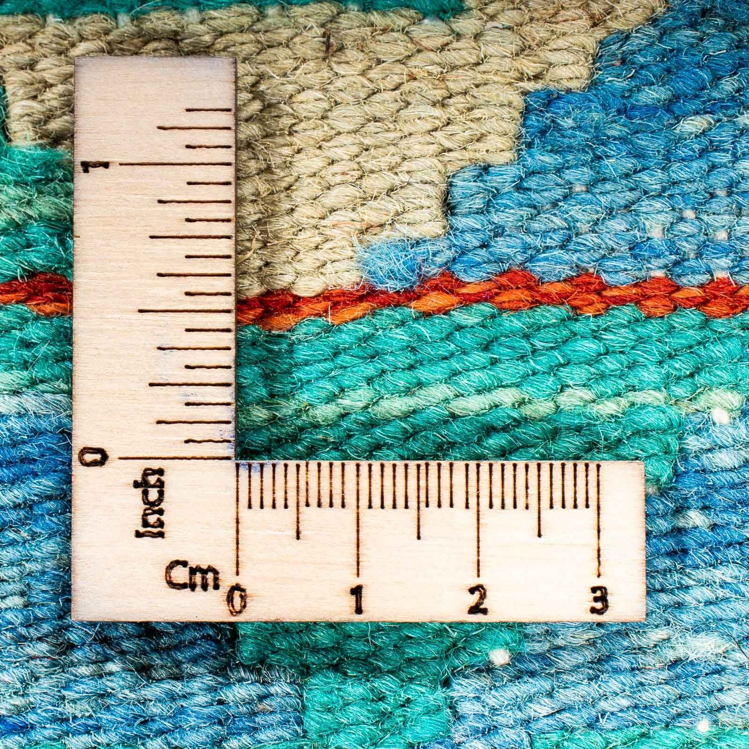 Kelim Carpet - Splash - 122 x 81 cm - blå