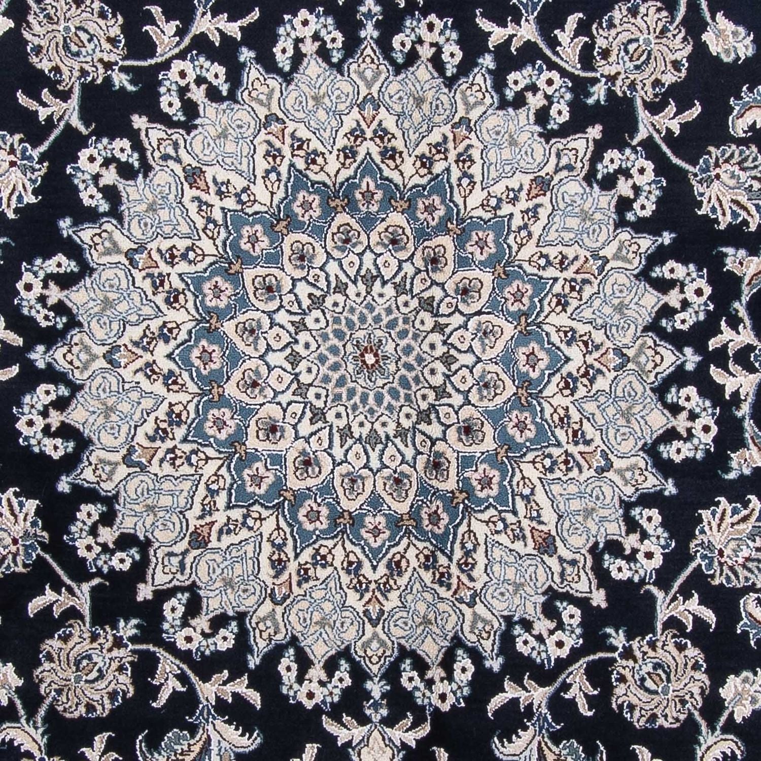 Persisk tæppe - Nain - 300 x 245 cm - mørkeblå