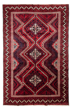 Persisk tæppe - Nomadisk - 326 x 230 cm - mørkerød
