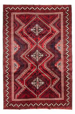 Persisk tæppe - Nomadisk - 306 x 235 cm - mørkerød
