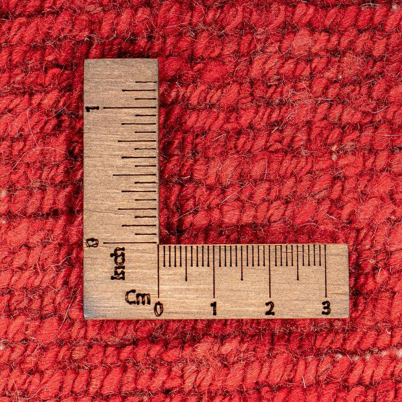Gabbeh Tæppe - Loribaft Persisk - 134 x 68 cm - mørkerød