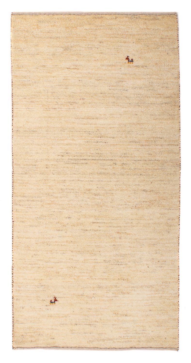 Gabbeh Tæppe - Loribaft Persisk - 137 x 72 cm - beige