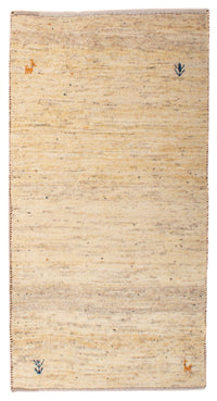 Gabbeh Tæppe - Loribaft Persisk - 131 x 72 cm - beige