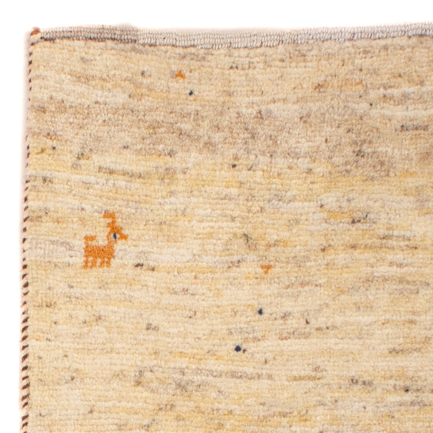 Gabbeh Tæppe - Loribaft Persisk - 131 x 72 cm - beige