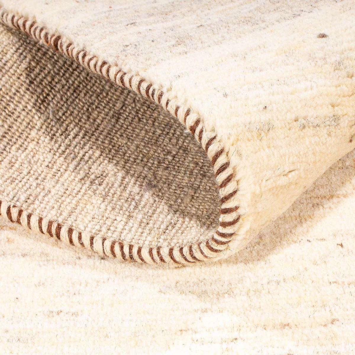 Gabbeh Tæppe - Loribaft Persisk - 131 x 72 cm - beige