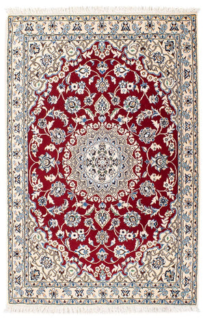 Persisk tæppe - Nain - Royal - 152 x 100 cm - mørkerød