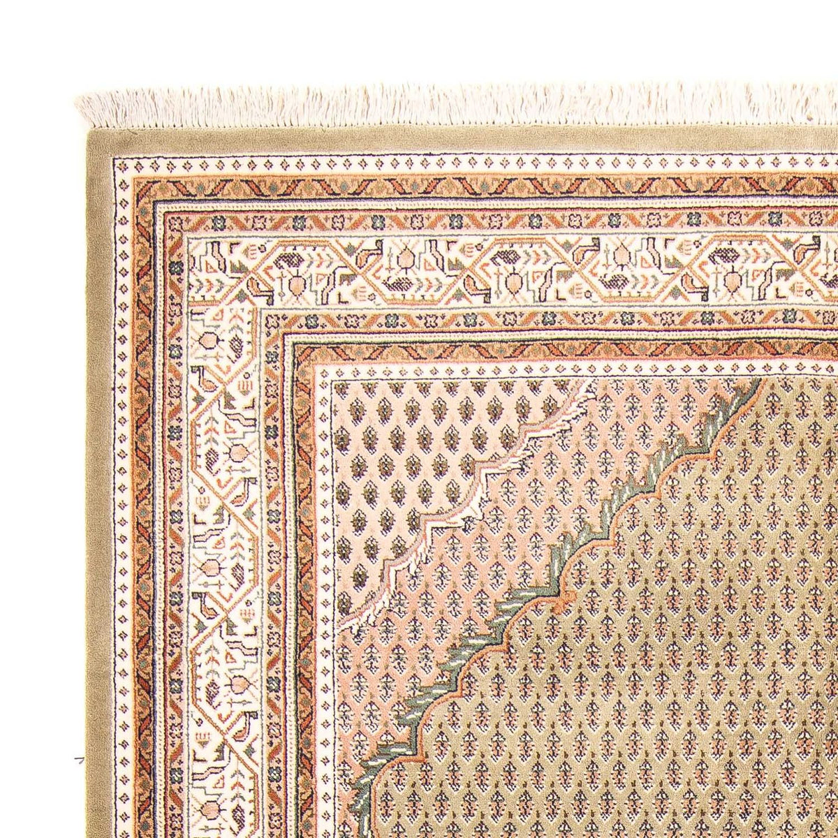 Orientalsk tæppe - Mir - Indus - 238 x 176 cm - lys beige