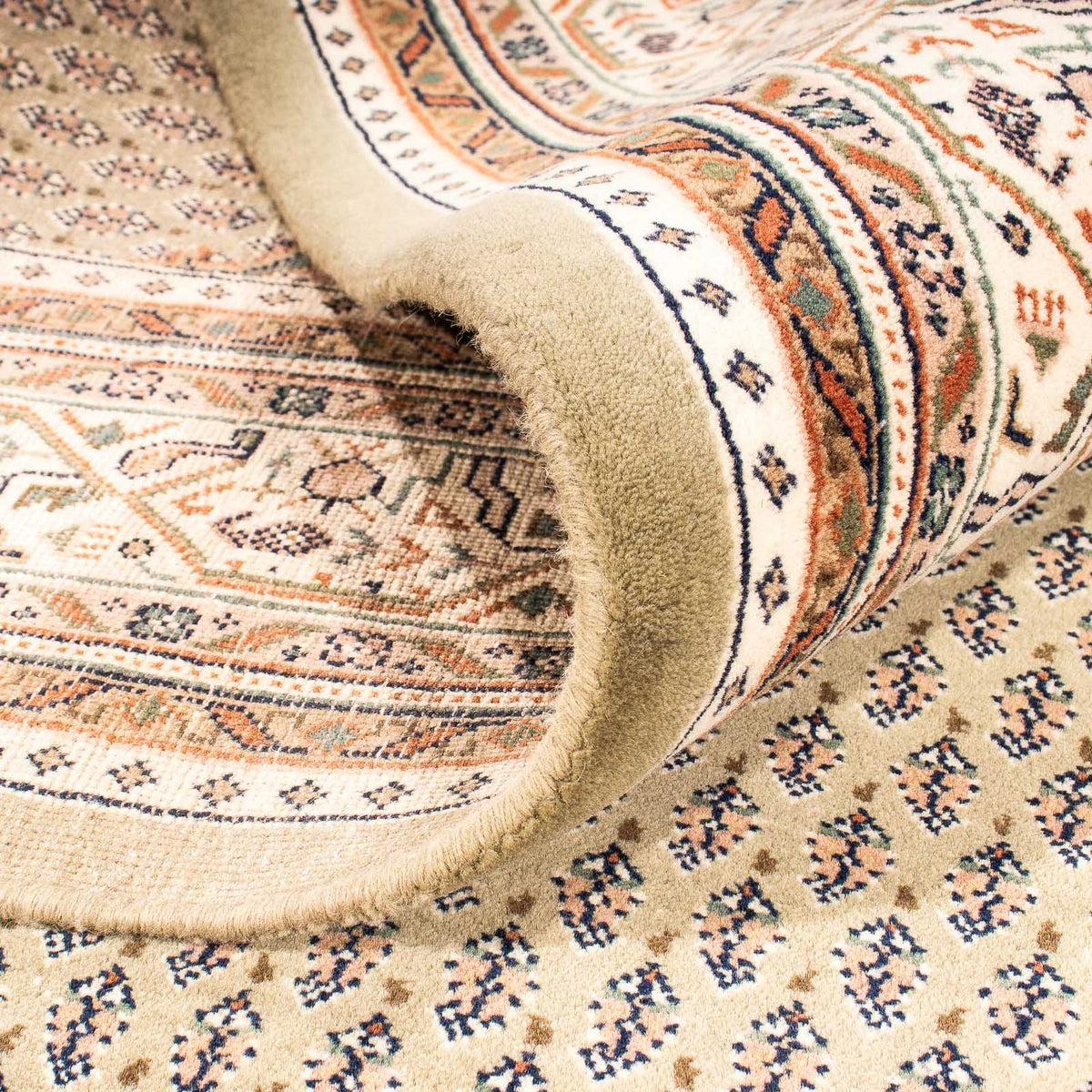 Orientalsk tæppe - Mir - Indus - 238 x 176 cm - lys beige