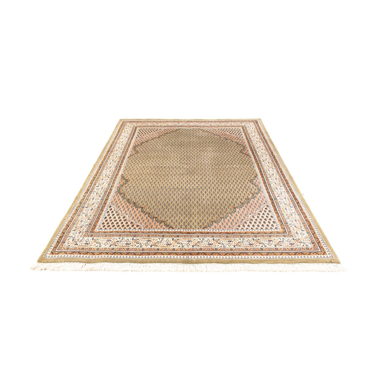 Orientalsk tæppe - Mir - Indus - 238 x 176 cm - lys beige