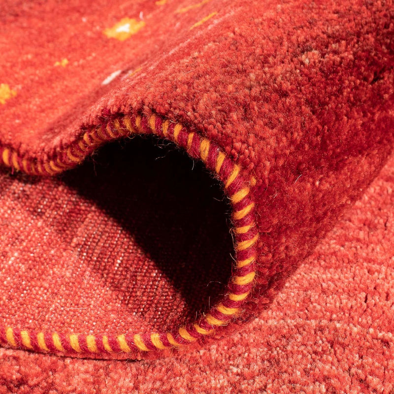 Gabbeh Tæppe - Loribaft Persisk - 248 x 180 cm - mørkerød