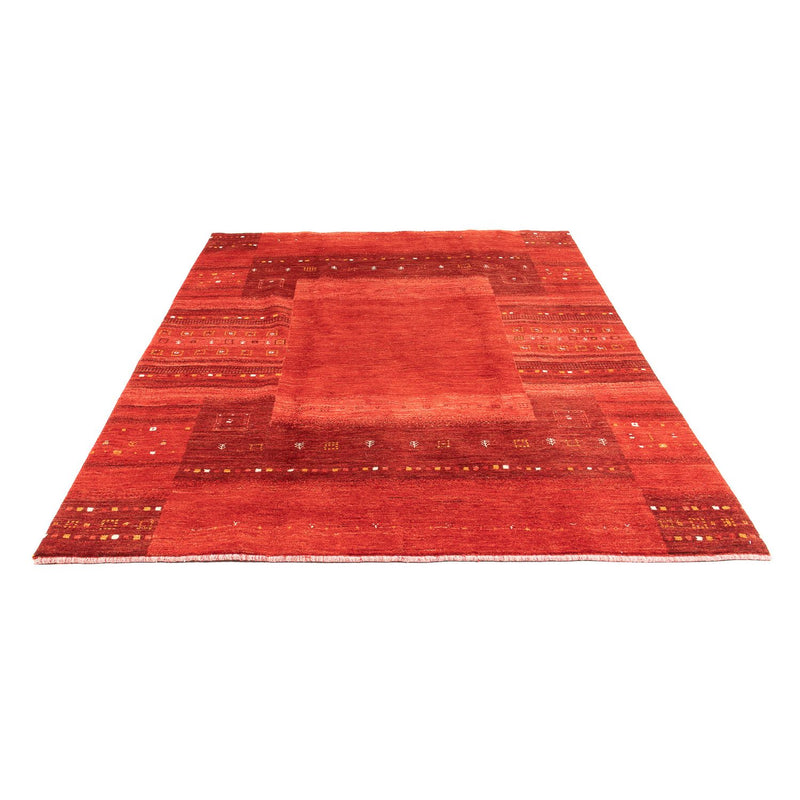 Gabbeh Tæppe - Loribaft Persisk - 248 x 180 cm - mørkerød