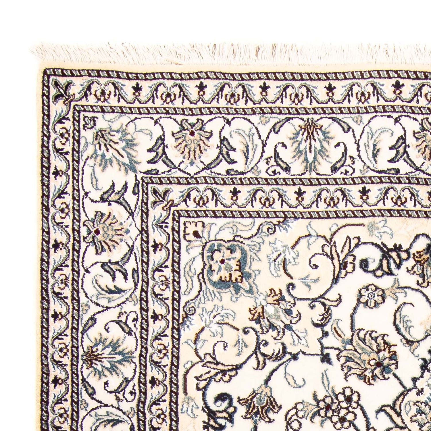 Persisk tæppe - Nain - 203 x 147 cm - beige