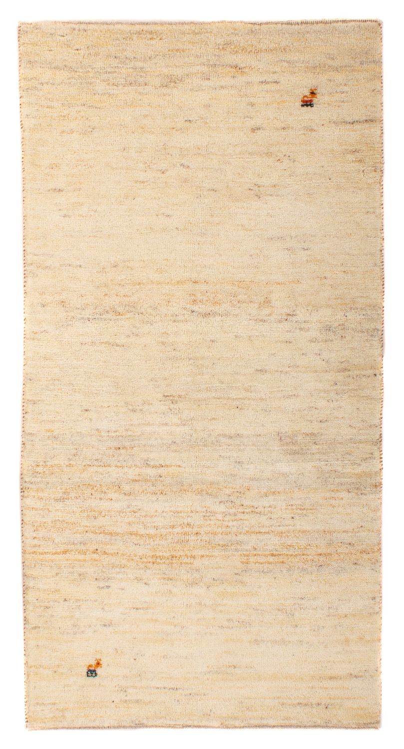 Gabbeh Tæppe - Loribaft Persisk - 143 x 73 cm - beige