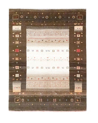 Gabbeh Tæppe - Loribaft Persisk - 194 x 148 cm - brun