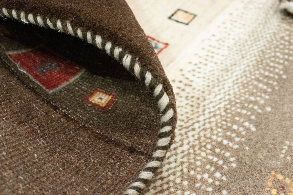 Gabbeh Tæppe - Loribaft Persisk - 194 x 148 cm - brun