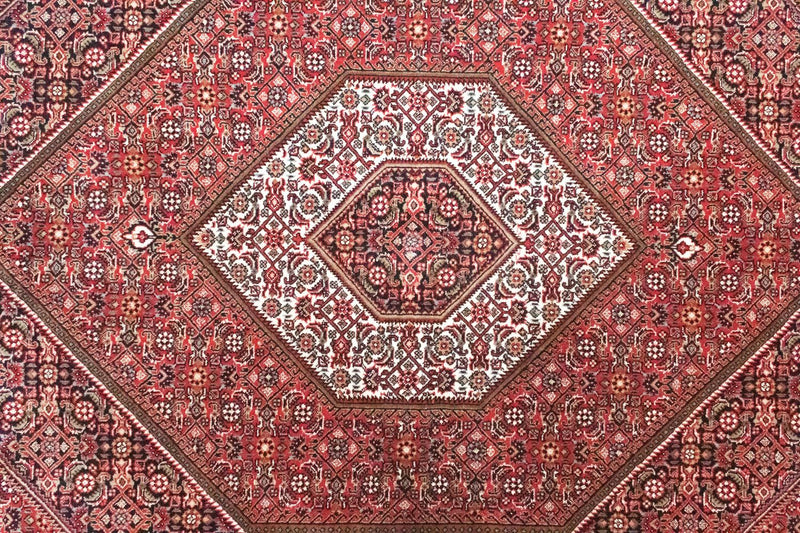 Persisk tæppe - Bijar - 200 x 140 cm - rød
