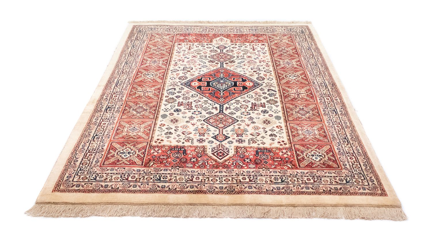 Persisk tæppe - Nomadisk - 200 x 154 cm - beige