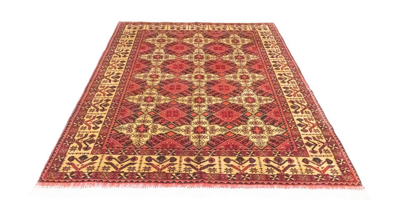Afghansk tæppe - 202 x 152 cm - rød