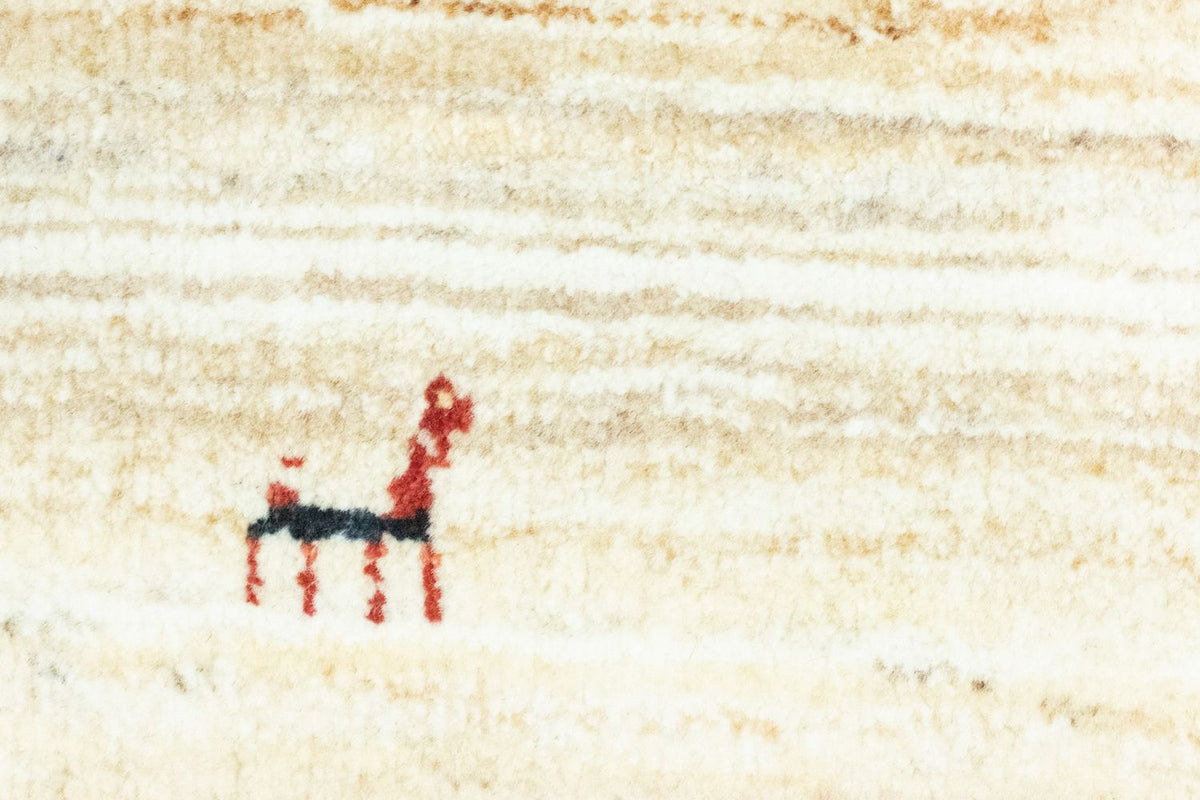 Gabbeh Tæppe - Loribaft Persisk - 350 x 234 cm - beige